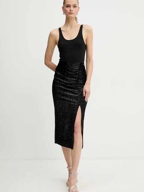 Armani Exchange spódnica welurowa kolor czarny midi ołówkowa XW000791 AF16143 - zdjęcie produktu nr 2