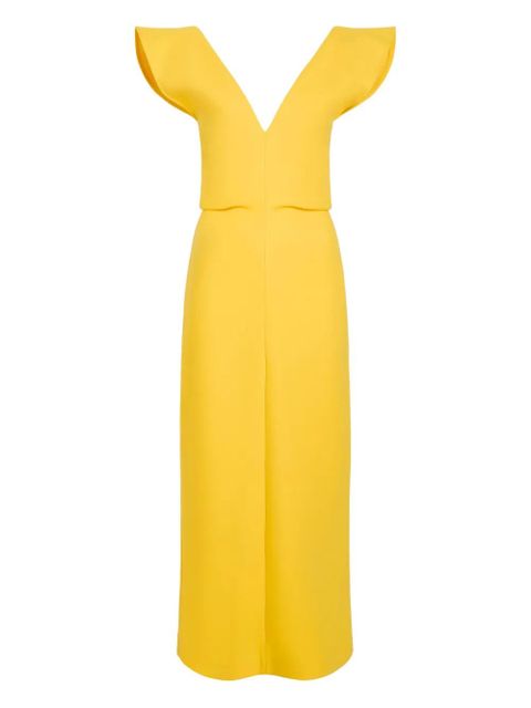 Proenza Schouler Mariam V-neck midi dress - Yellow - zdjęcie produktu nr 1