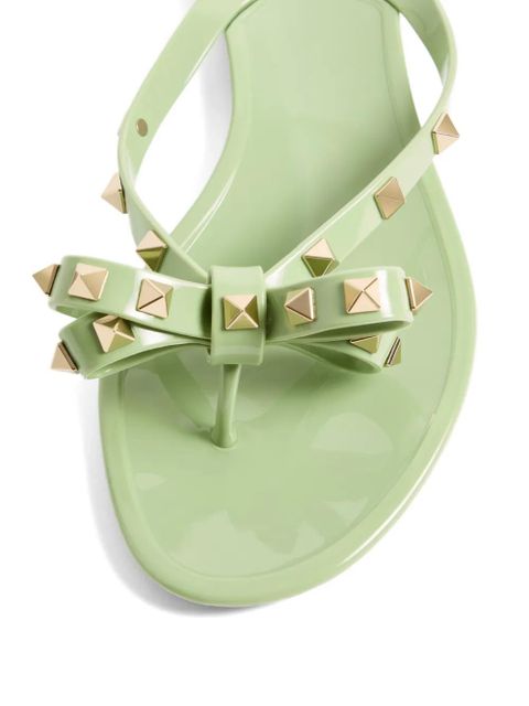 Valentino Garavani Rockstud rubber slippers - Green