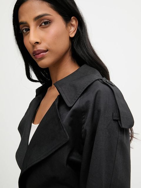 Answear.LAB kurtka kolor czarny przejściowa oversize