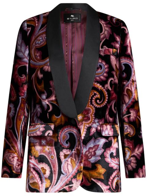 ETRO velvet jacquard blazer - Pink - zdjęcie produktu nr 1