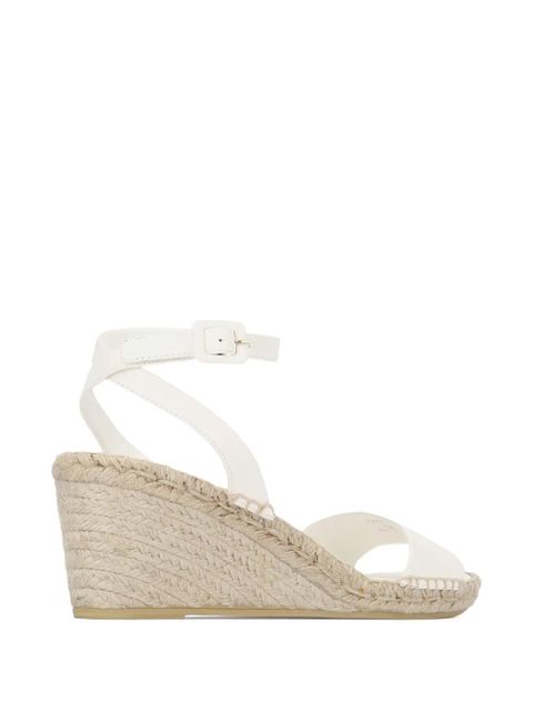Prada ankle-strap wedge espadrilles - White