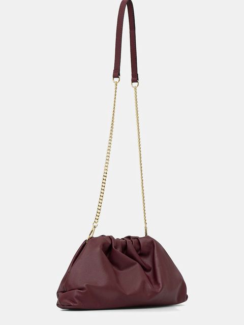 Answear.LAB torebka skórzana kolor bordowy