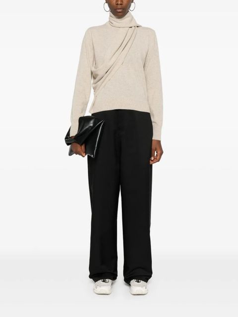MM6 Maison Margiela attache-scarf jumper - Neutrals - zdjęcie produktu nr 2