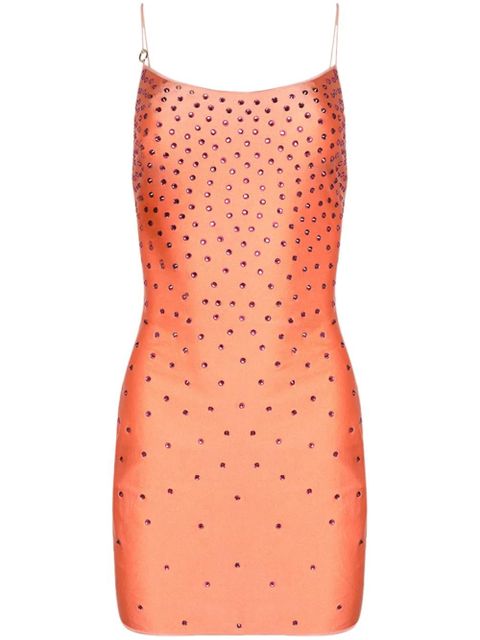 Oséree crystal-embellished satin minidress - Orange - zdjęcie produktu nr 1