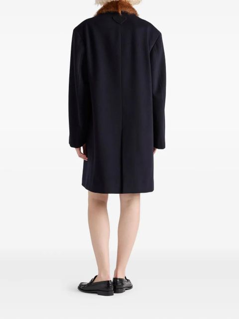 Prada single-breasted cloth coat - Blue