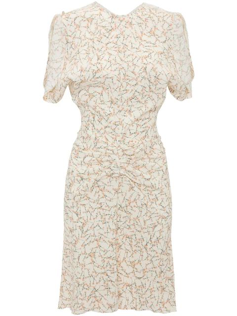 Victoria Beckham gathered-waist mini dress - Neutrals - zdjęcie produktu nr 1