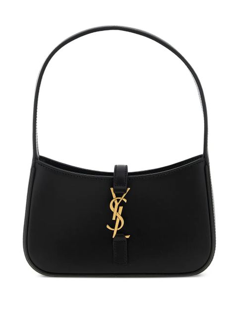 Saint Laurent Mini Le 5 à 7 logo leather shoulder bag - Black - zdjęcie produktu nr 1