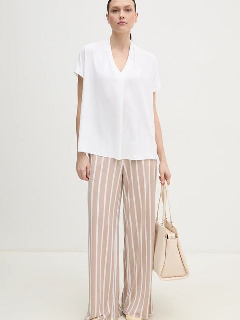 Joseph Ribkoff spodnie damskie kolor beżowy proste high waist 241135S25 - zdjęcie produktu nr 2