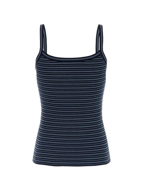 Prada embroidered cotton tank top - Blue - zdjęcie produktu nr 2