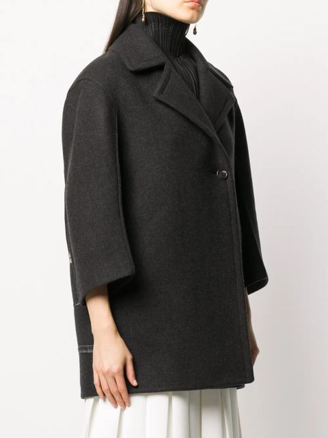 Valentino Garavani Flowersity single-breasted coat - Grey