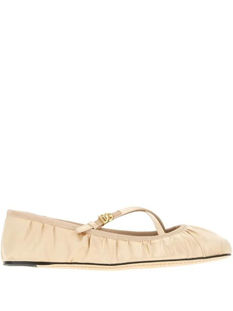 Dolce & Gabbana leather ballerina shoes - Neutrals - zdjęcie produktu nr 1