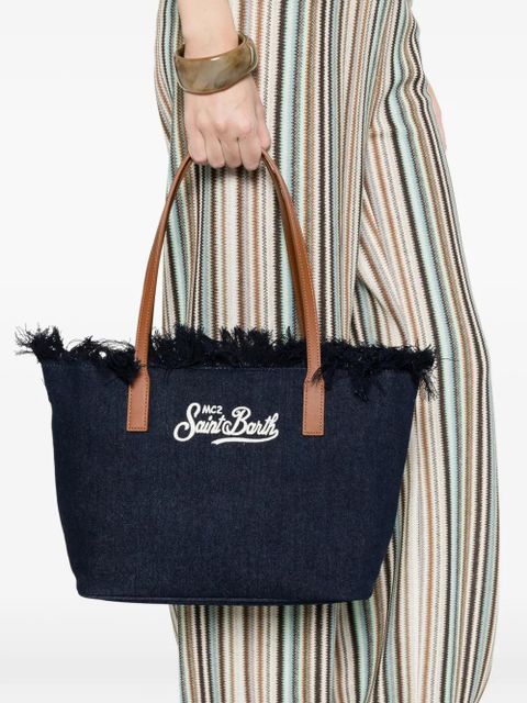 MC2 Saint Barth City embroidered fringed tote bag - Blue - zdjęcie produktu nr 2