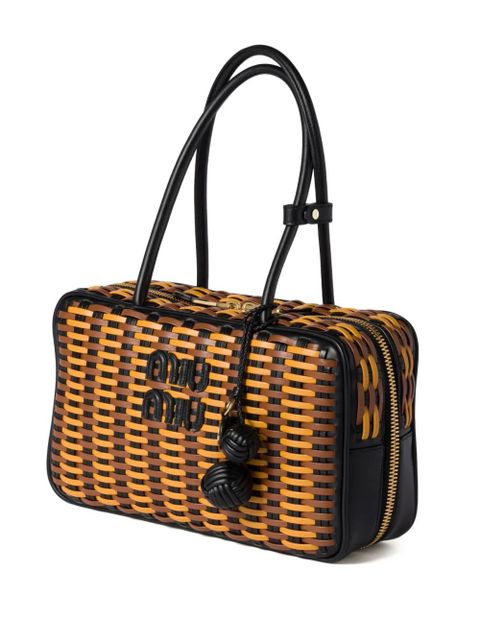 Miu Miu Beau leather tote bag - Black - zdjęcie produktu nr 2