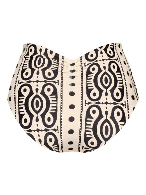 Johanna Ortiz Taita printed bikini bottom - Neutrals