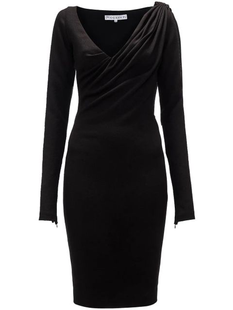 JW Anderson V-neck midi dress - Black - zdjęcie produktu nr 1
