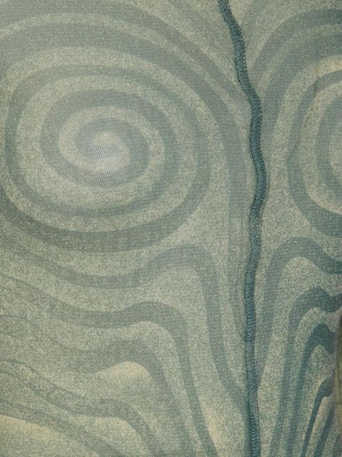 Jean Paul Gaultier spiral-print maxi dress - Blue