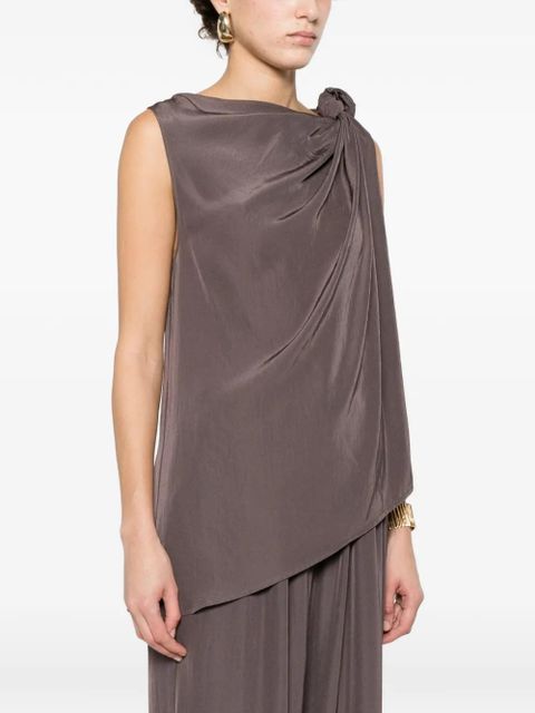Eleh knot draped tank top - Brown