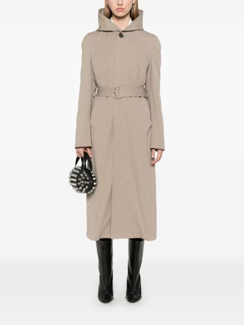 Balenciaga hooded trench coat - Brown