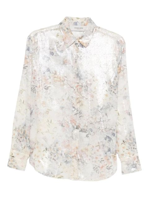 Golden Goose sequin floral shirt - Neutrals