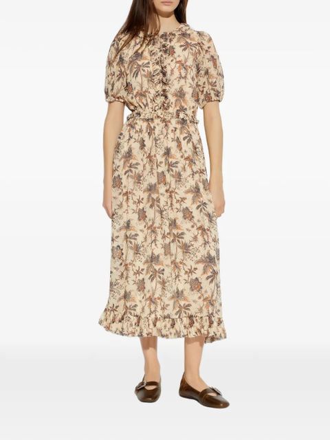 Ulla Johnson Rosamunde floral midi dress - Neutrals - zdjęcie produktu nr 2