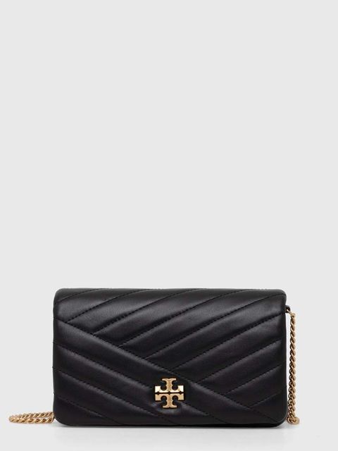 Tory Burch torebka skórzana Kira Chevron kolor czarny 156553.001