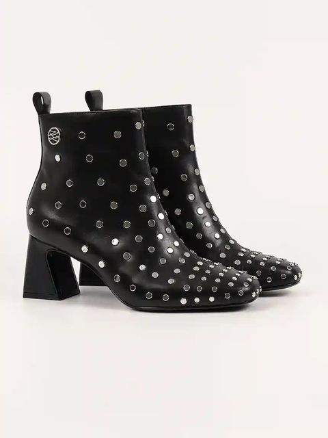 Karl Lagerfeld botki skórzane BEATA damskie kolor czarny na słupku KL31445S - zdjęcie produktu nr 2