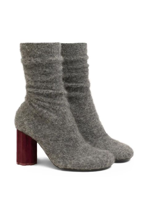 AMI Paris 85mm Piano ankle boots - Grey