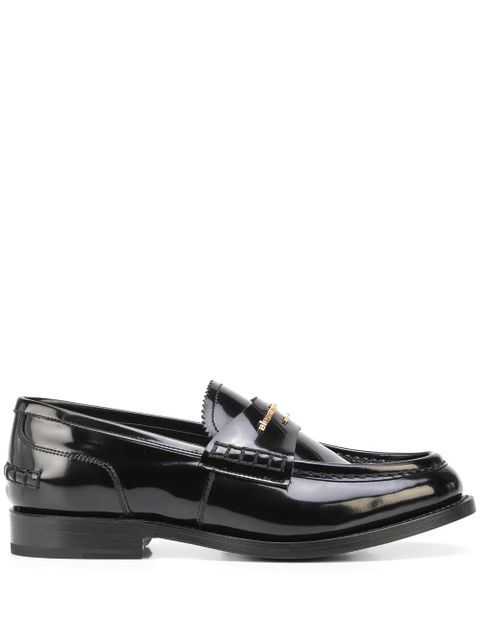 Alexander Wang embossed-logo loafers - Black - zdjęcie produktu nr 1