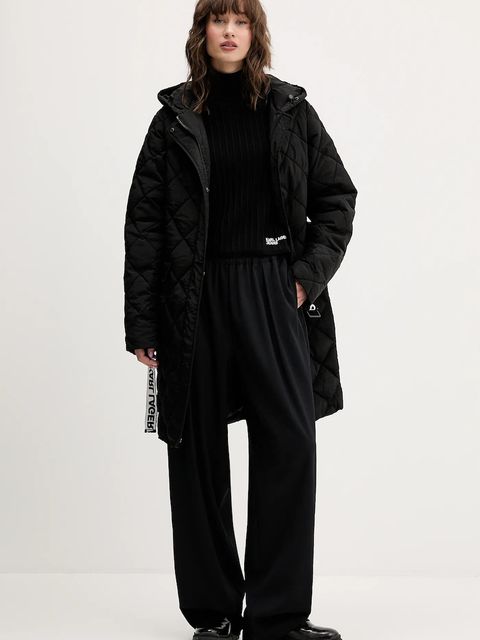 Karl Lagerfeld Jeans sweter damski kolor czarny z golfem A4W18021