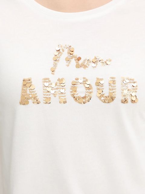 Morgan t-shirt damski kolor beżowy DPEAK