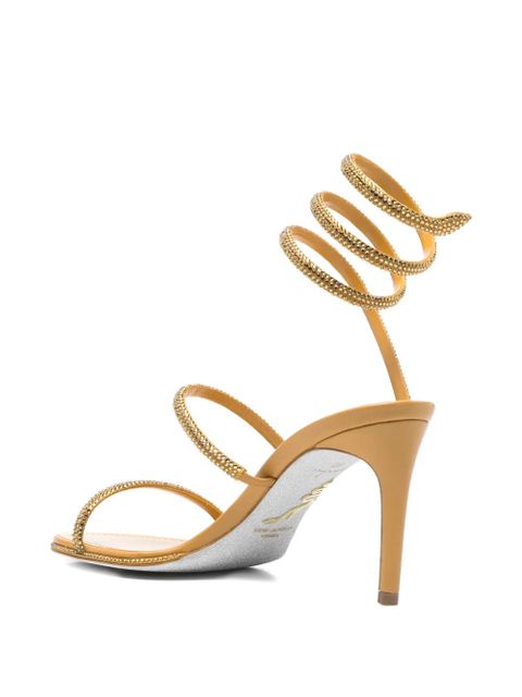 René Caovilla Cleo embellished sandals - Yellow