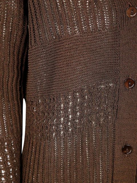 Max Mara open-knit cardigan - Brown