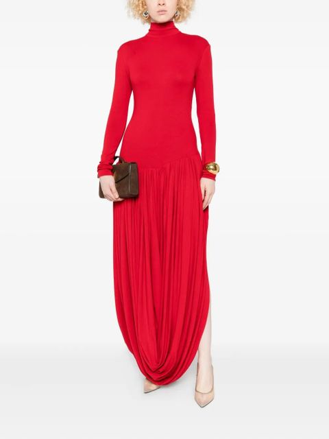 Magda Butrym high-neck pleated dress - Red