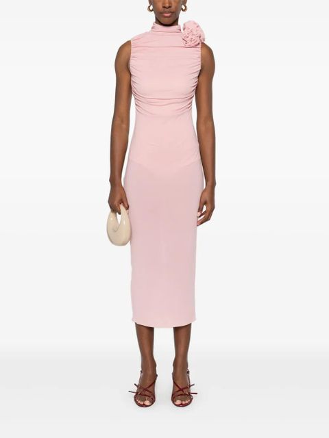 Magda Butrym ruched mock-neck midi dress - Pink - zdjęcie produktu nr 2