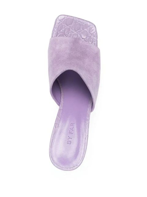 BY FAR 90mm suede sandals - Purple