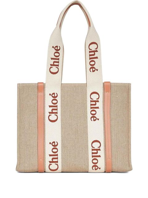 Chloé medium Woody tote bag - Neutrals - zdjęcie produktu nr 1