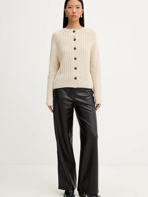 Marc O'Polo sweter wełniany damski kolor beżowy 508605460209 - zdjęcie produktu nr 2