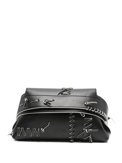 Tod's small leather clutch bag - Black - zdjęcie produktu nr 1