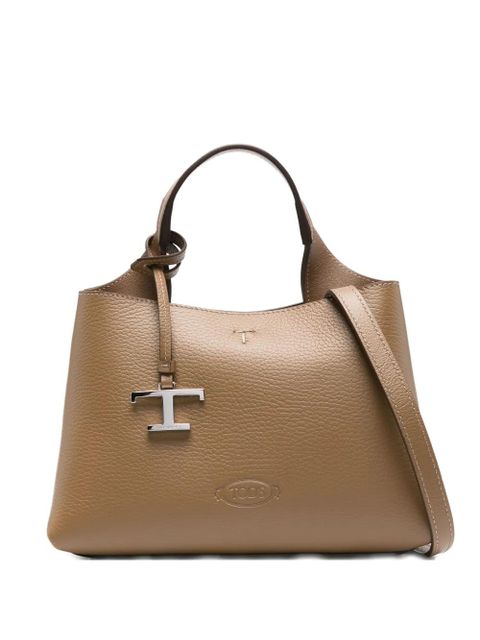 Tod's leather T-logo tote bag - Green - zdjęcie produktu nr 1