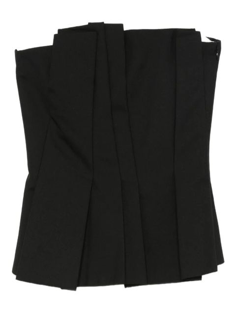 Róhe pleated bustier top - Black - zdjęcie produktu nr 2