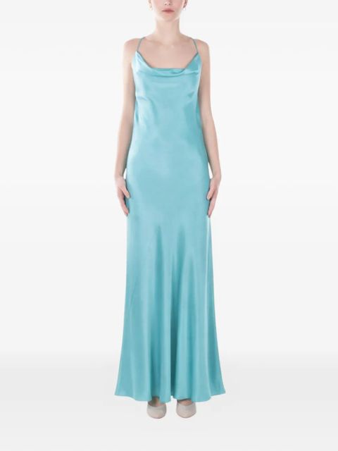 PINKO cowl neck slip midi dress - Blue - zdjęcie produktu nr 2