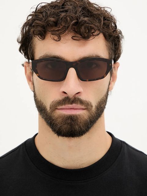 Balenciaga okulary przeciwsłoneczne kolor brązowy BB0448SK