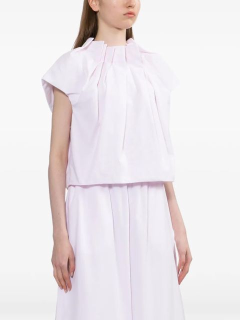 Simone Rocha gathered-tulip blouse - Pink