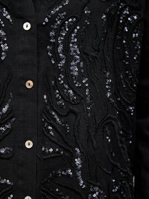 Answear.LAB koszula bawełniana damska kolor czarny regular z kołnierzykiem klasycznym - zdjęcie produktu nr 2