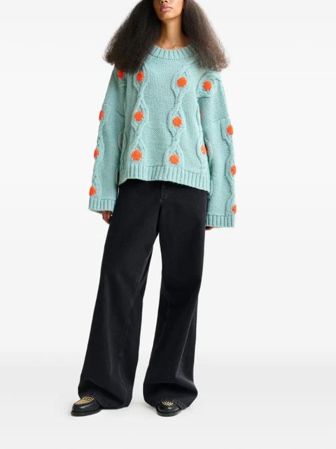 Essentiel Antwerp Ixel cable-knit sweater - Blue