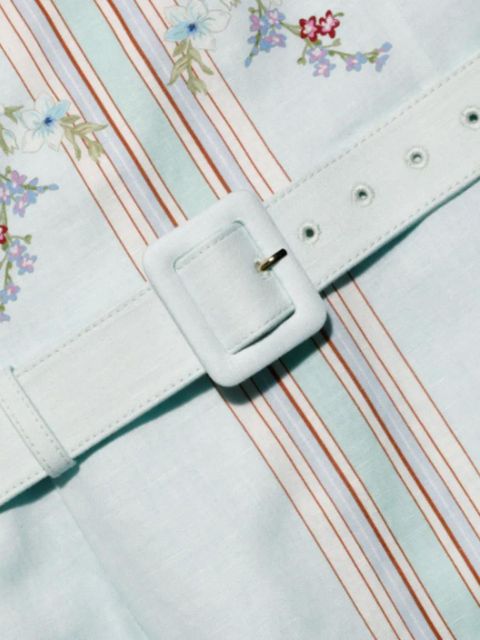 Self-Portrait belted maxi dress - Green