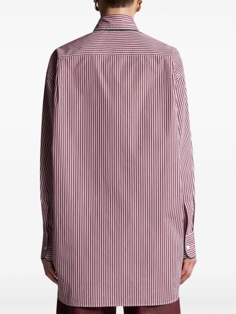 ETRO striped poplin shirt - Red