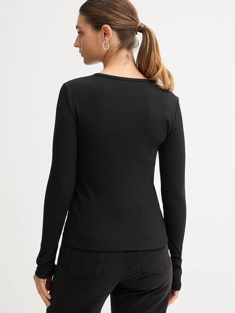 Calvin Klein Jeans longsleeve kolor czarny LV047E201G - zdjęcie produktu nr 2