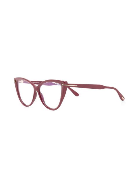 TOM FORD Eyewear cat-eye frame glasses - Red